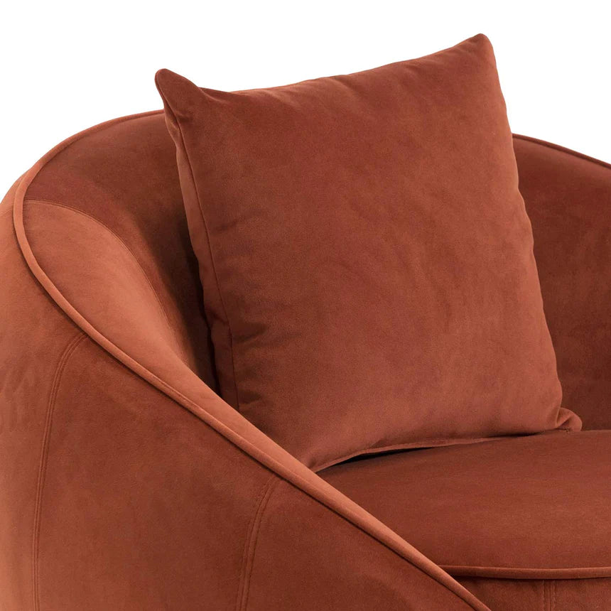 Velvet Touch Sophisticated Lounge Armchair - Rustic Brown