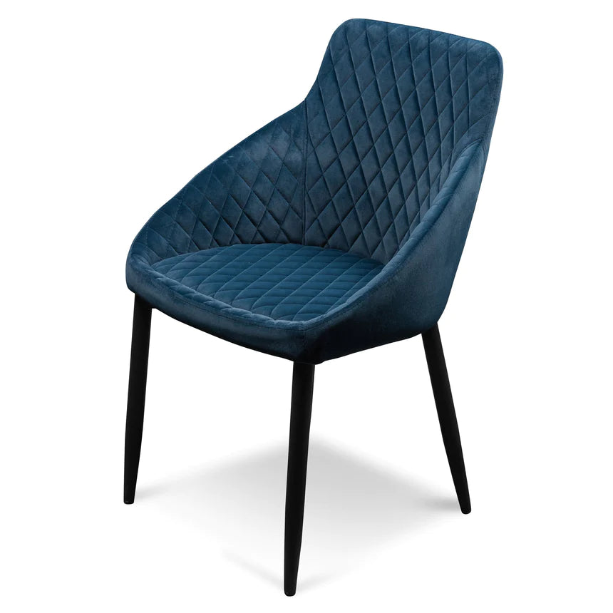 Velvet Vista Dining Chair - Blue