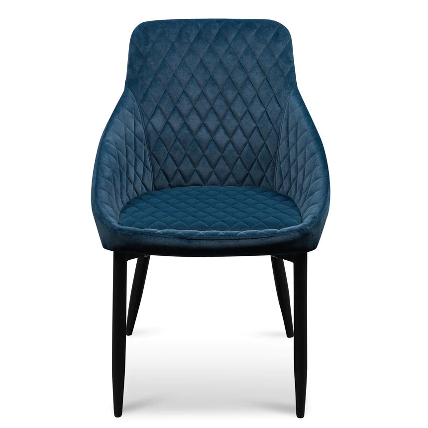 Velvet Vista Dining Chair - Blue