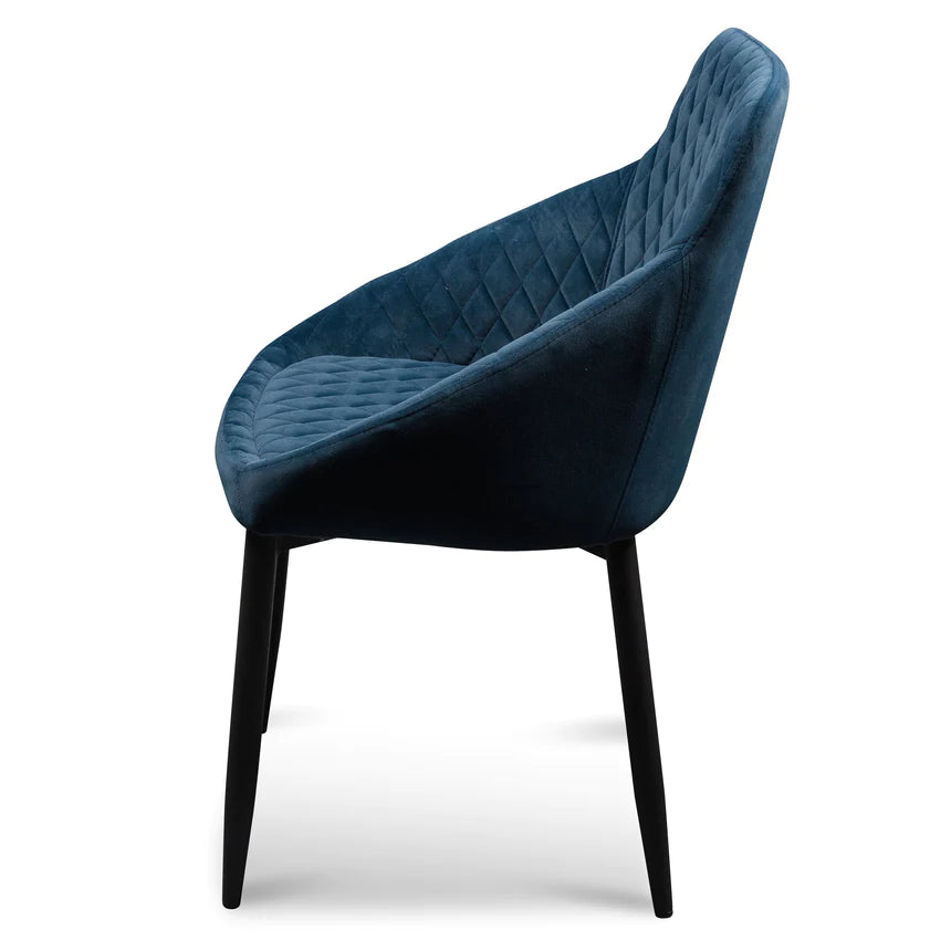 Velvet Vista Dining Chair - Blue