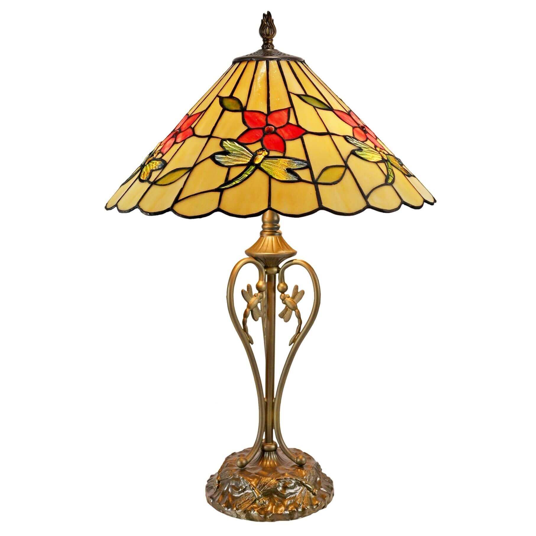 Verity Stained Tiffany Style Glass Table Lamp