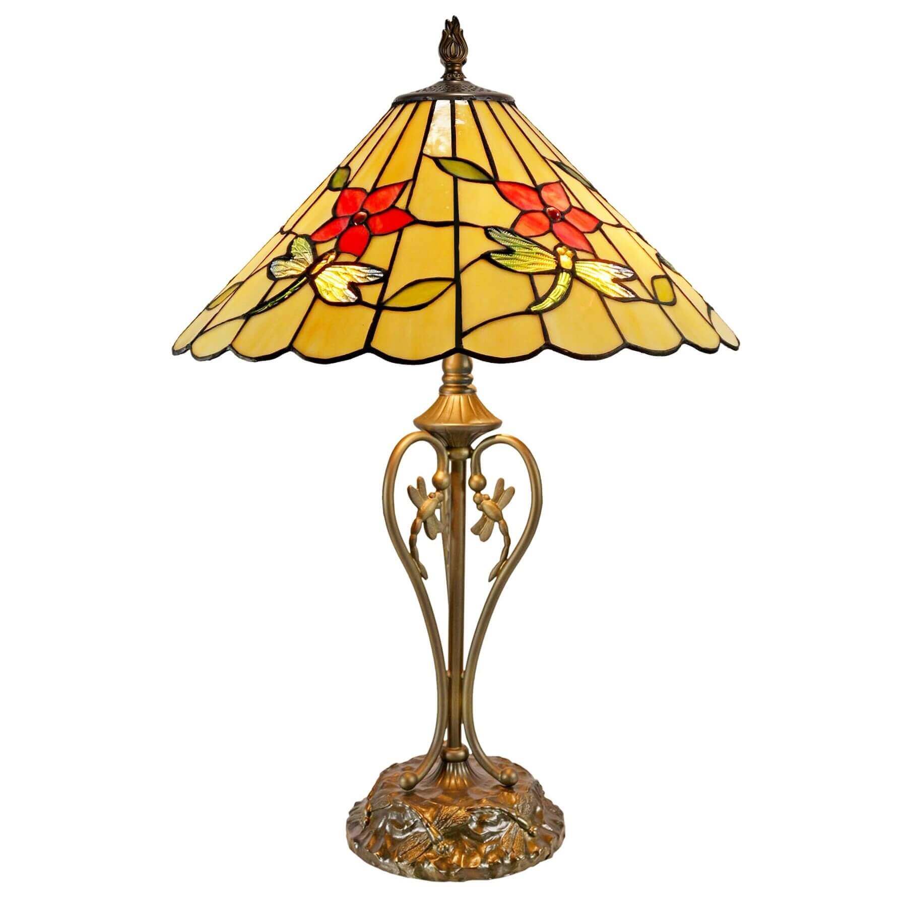 Verity Stained Tiffany Style Glass Table Lamp