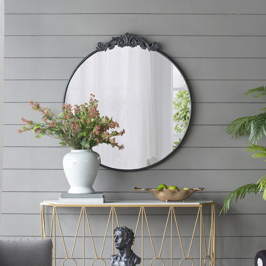 Versailles-Inspired Black Wall Mirror - 98cms