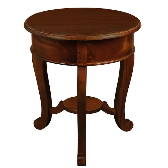 Versatile Cabriol Leg 1 Drawer Lamp Table - Brown