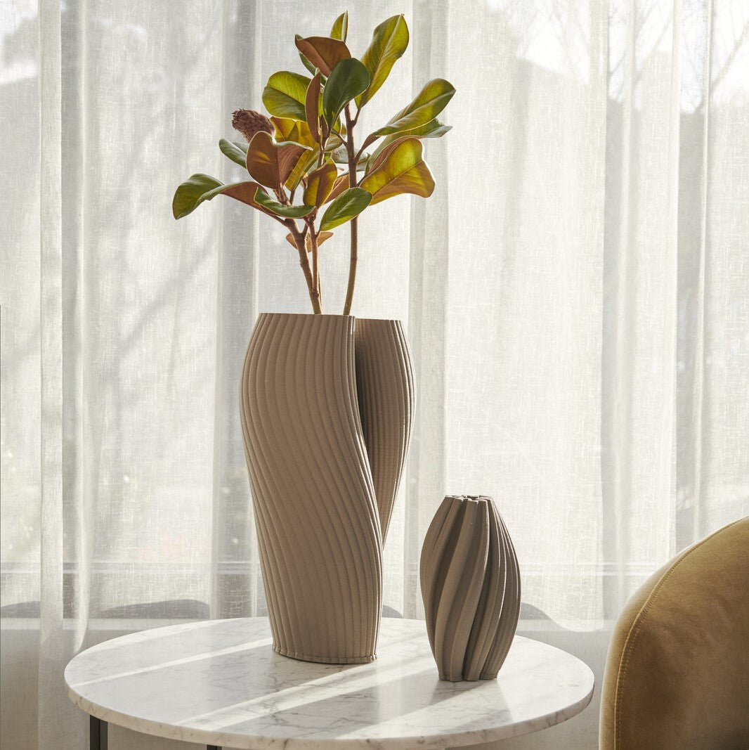 Versatile Decor Accent Ceramic Vase 17cms - Tan