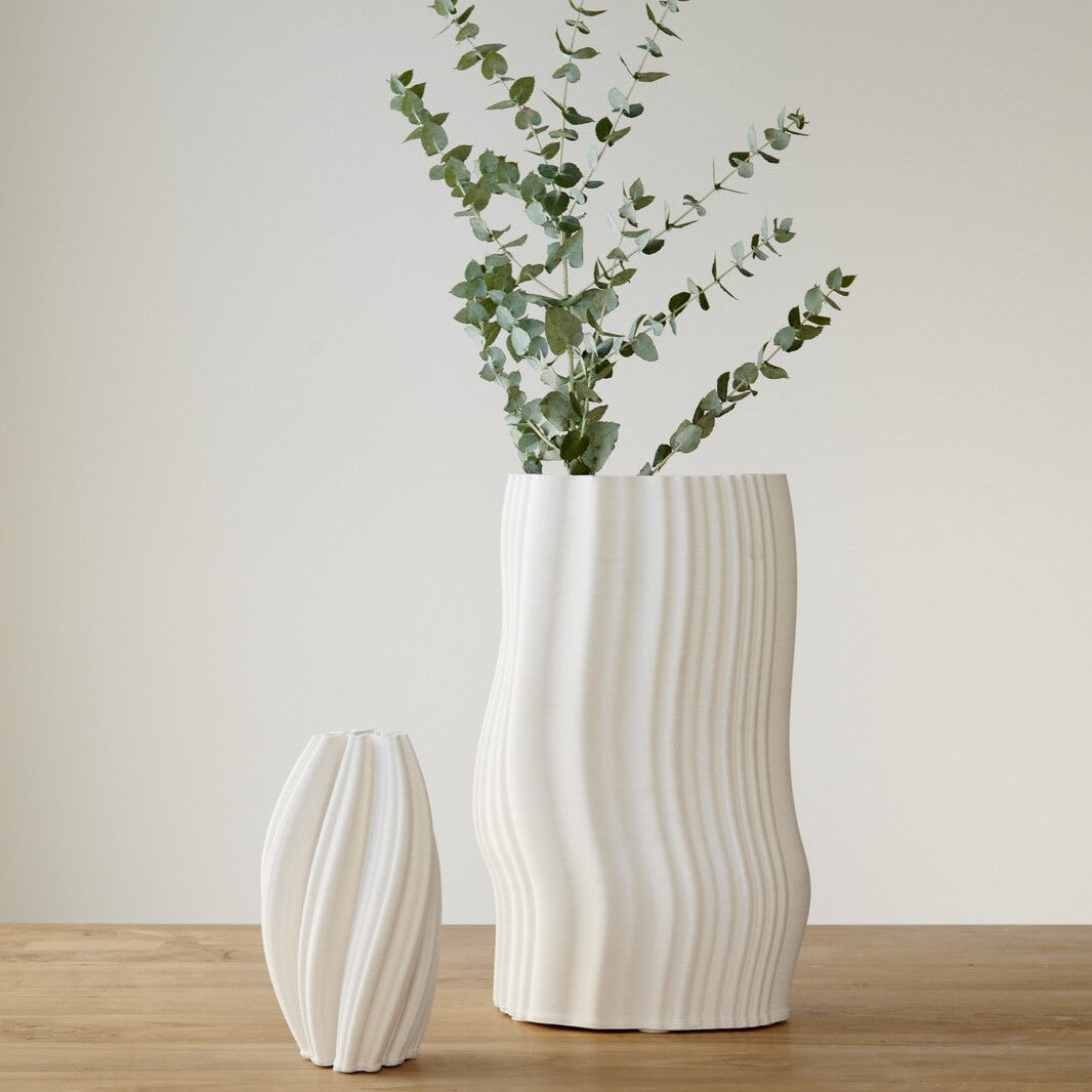 Versatile Decor Accent Ceramic Vase 17cms - White