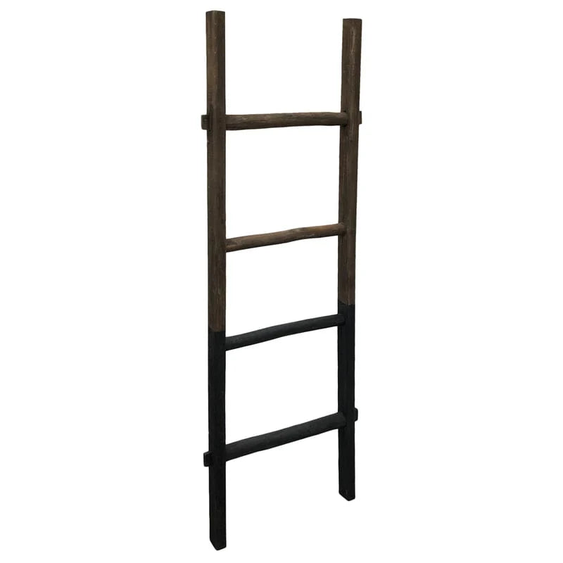 Versatile Display Wooden Indoor Leaning Ladder 136cms