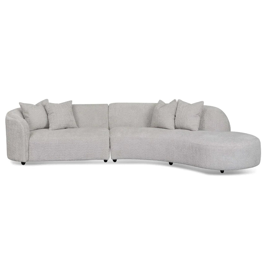 Versatile Elegance 3-seater Right Chaise Sofa - Light Grey