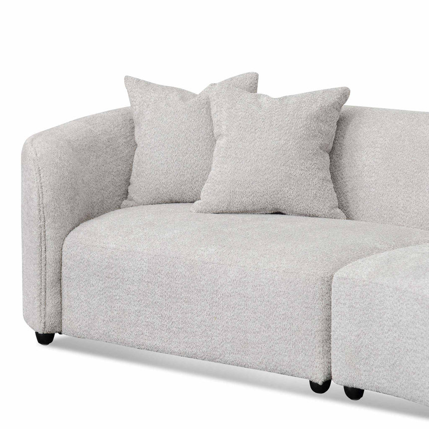 Versatile Elegance 3-seater Right Chaise Sofa - Light Grey