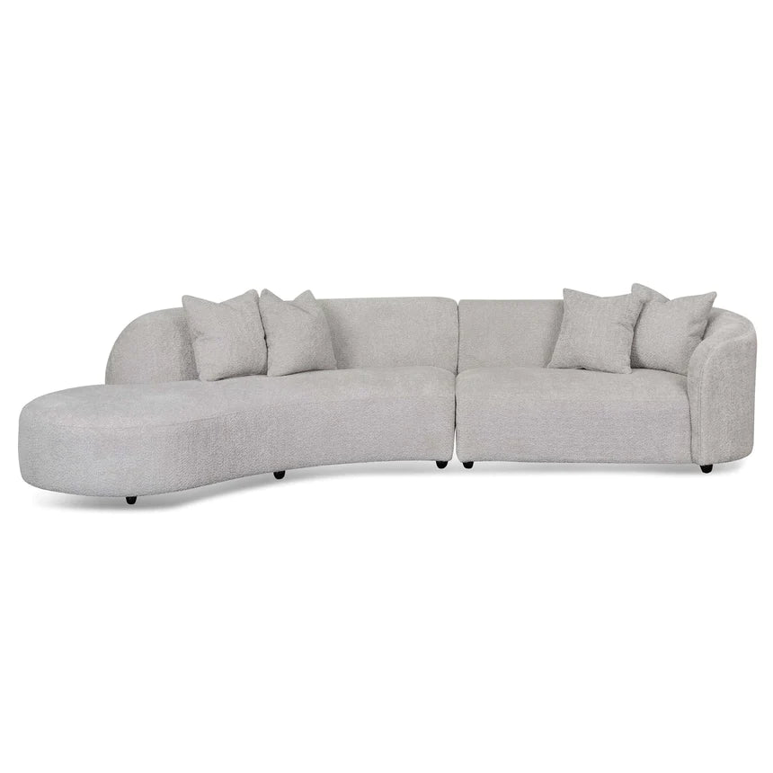 Versatile Elegance 3-seater Left Chaise Sofa - Light Grey