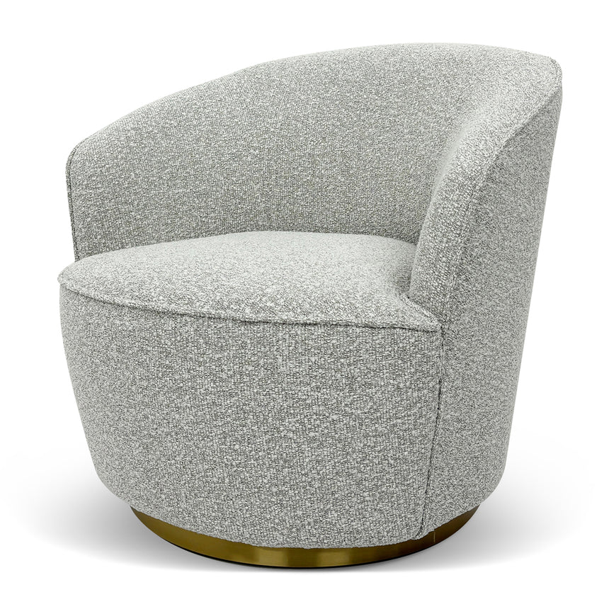 Versatile Elegance Lounge Chair - Silver Grey Boucle