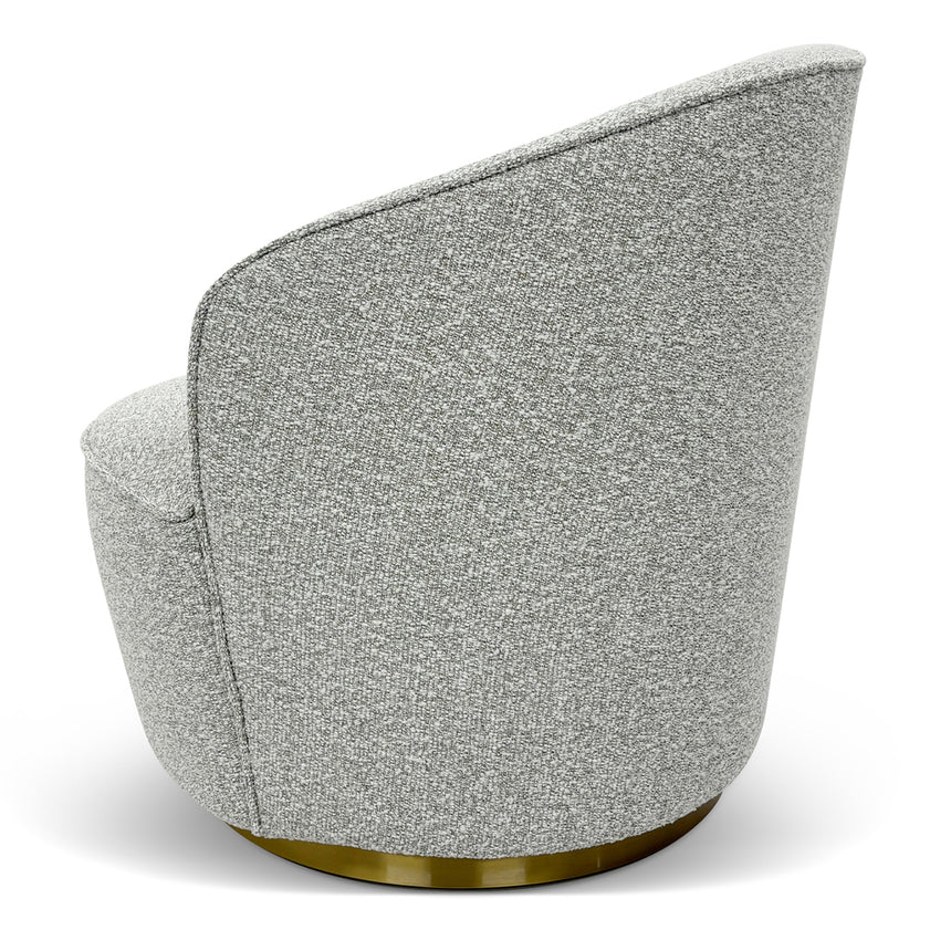 Versatile Elegance Lounge Chair - Silver Grey Boucle