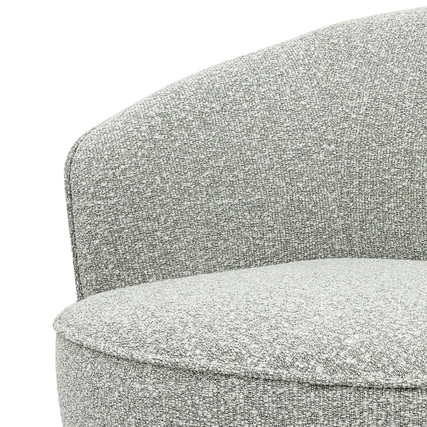 Versatile Elegance Lounge Chair - Silver Grey Boucle