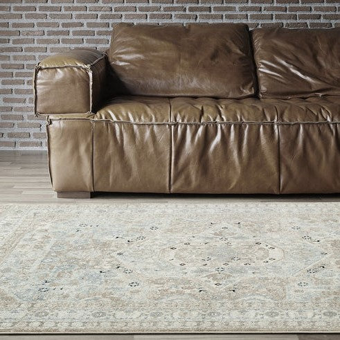 Versatile Handcrafted Textured Beige Rug - 400x300cms