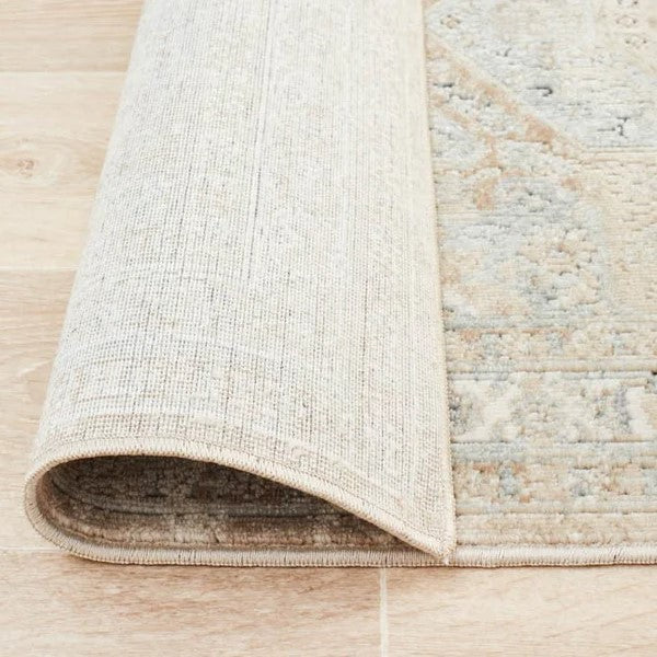 Versatile Handcrafted Textured Beige Rug - 400x300cms