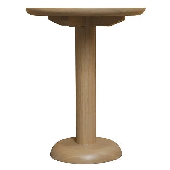 Versatile Oak Round Side Table - Natural