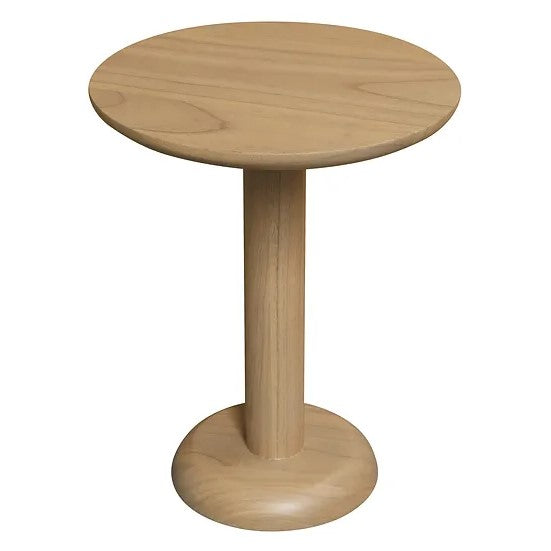 Versatile Oak Round Side Table - Natural