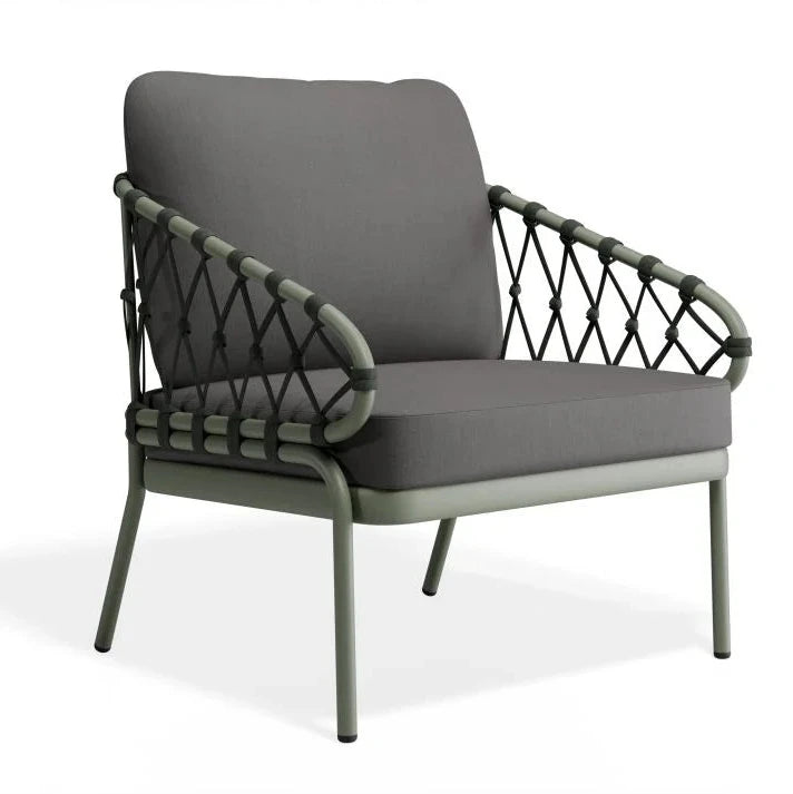 Versatile Style Green Base Kara Lounge Chair - Dark Grey