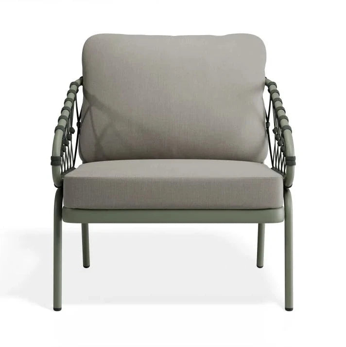 Versatile Style Green Base Kara Lounge Chair - Light Grey