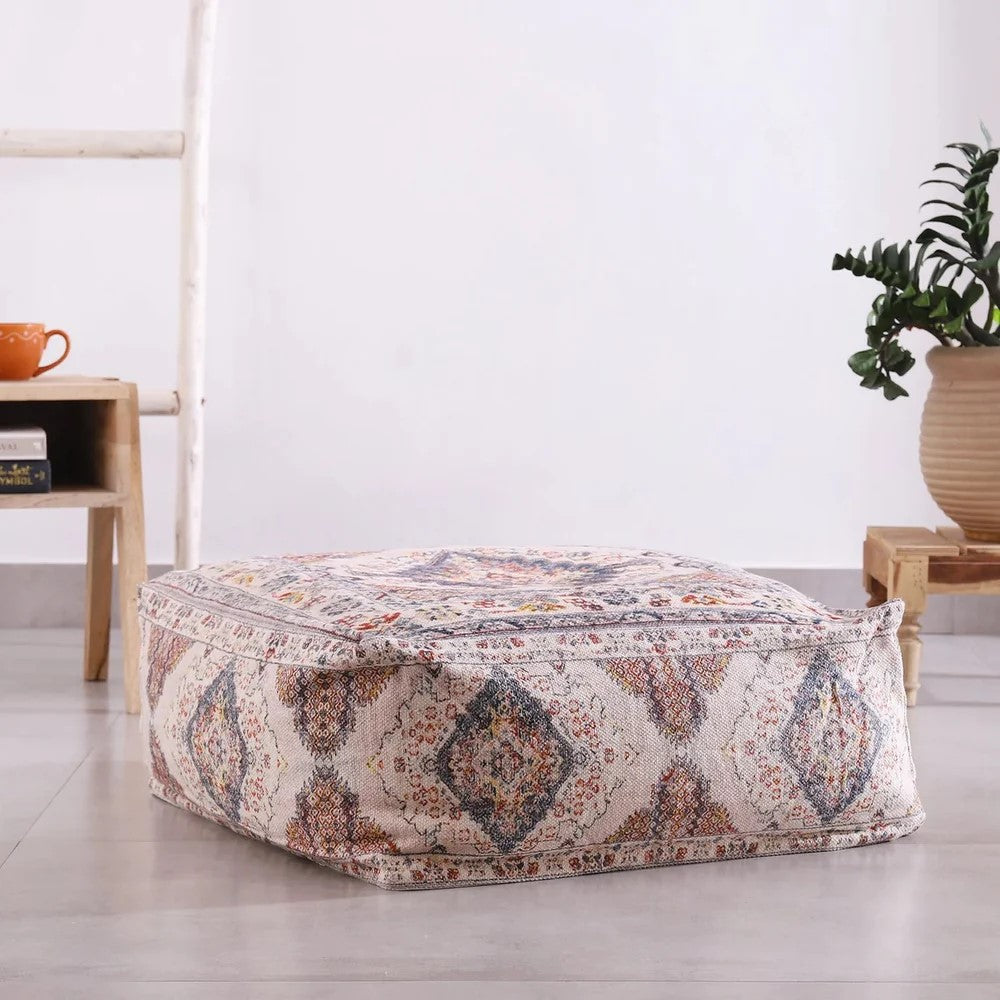 Vibrant Hues of Morocco Cushion Ottoman Cover