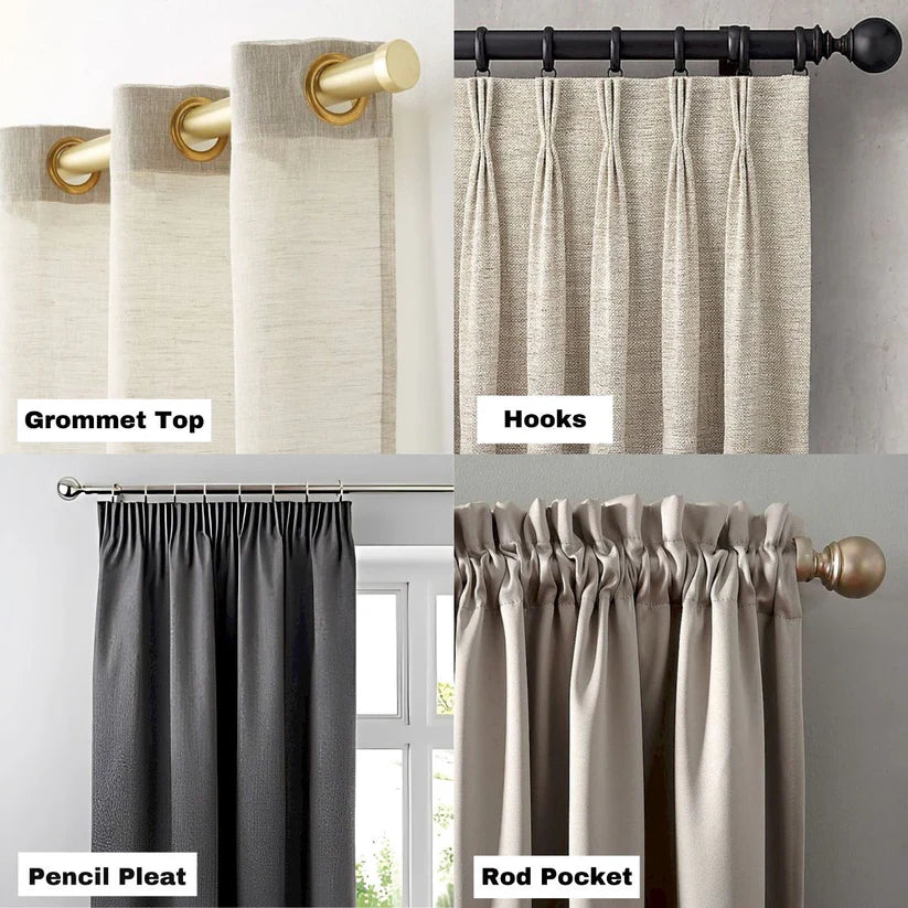 Vibrant Plain Blackout Curtains 100cms - (Pencil Pleat)