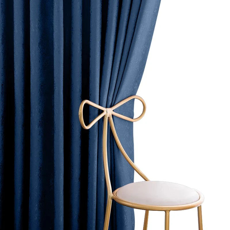 Vibrant Plain Blackout Curtains 100cms - Blue (Grommet Top)