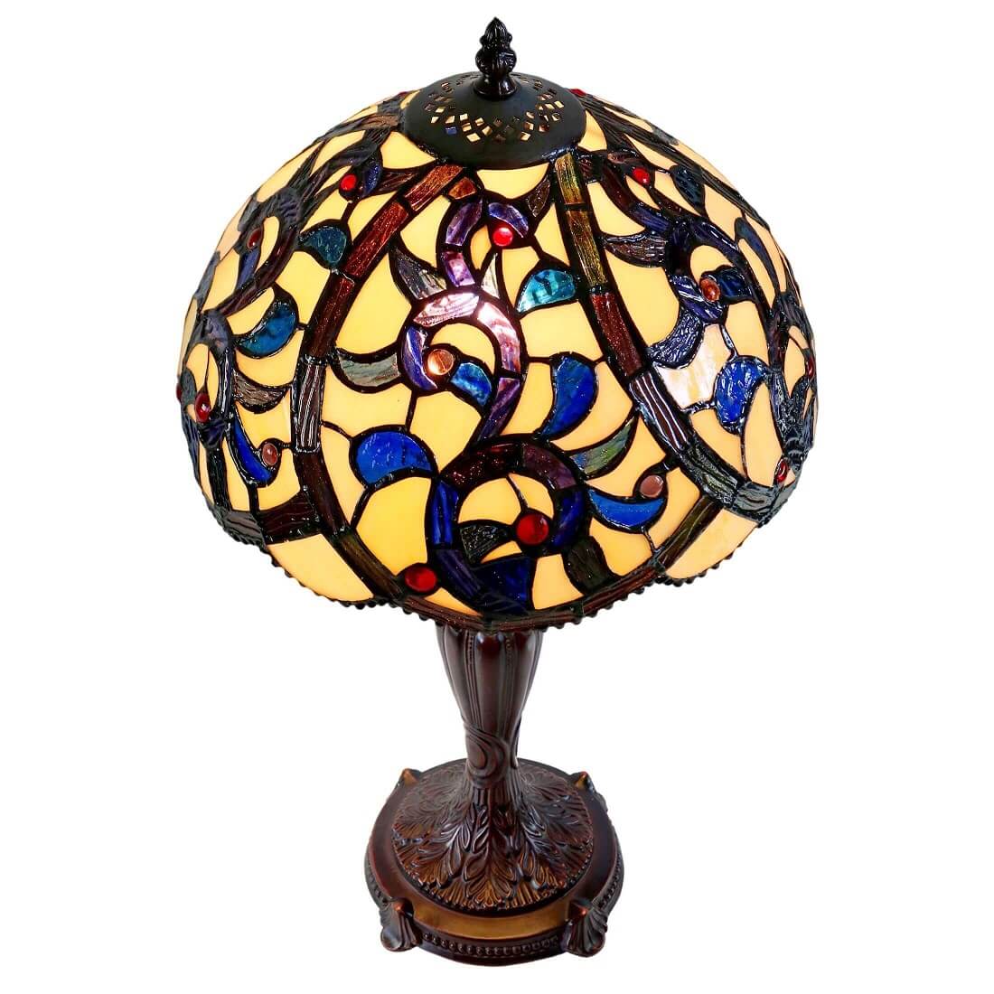 Vines Tiffany Style Stained Glass Table Lamp