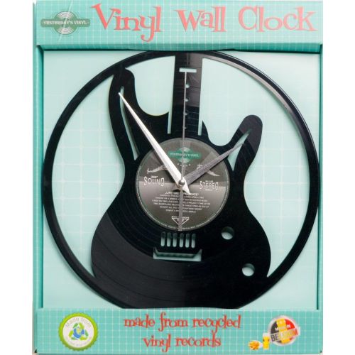 Vinyl Guitar Designer Wall Clock - 30cms