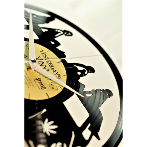 Vinyl Hippie Bus Wall Clock - 30cms