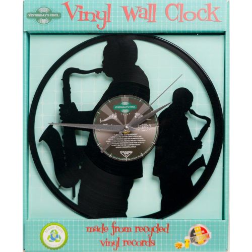 Vinyl Sax Wall Clock - 30cms