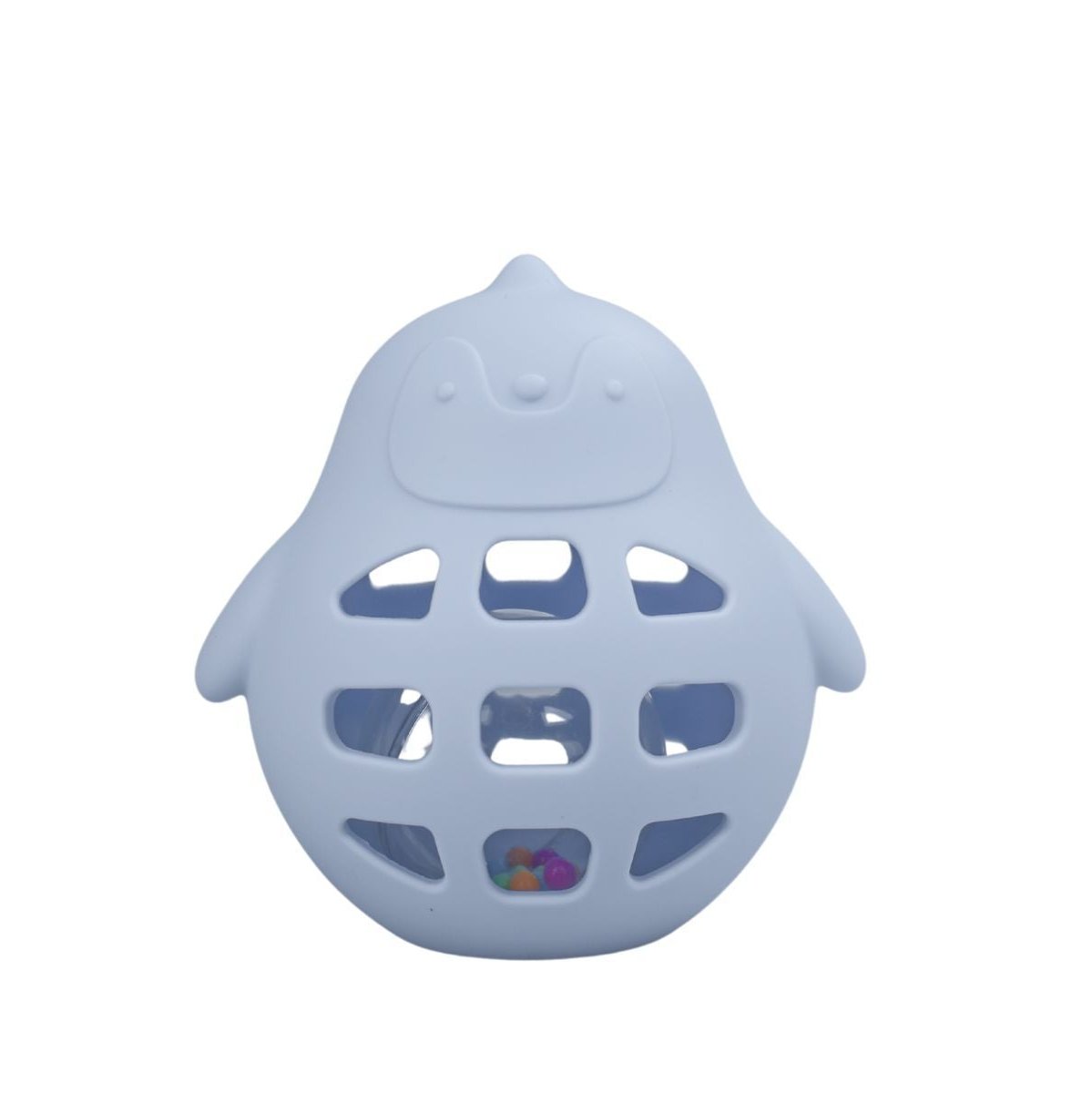 Waddle & Rattle Penguin Silicone - Blue