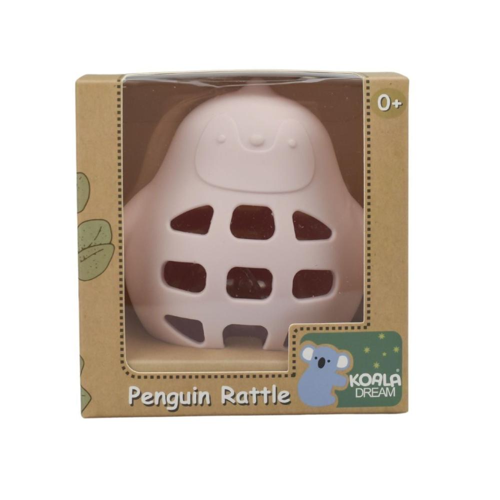 Waddle & Rattle Penguin Silicone - Pink