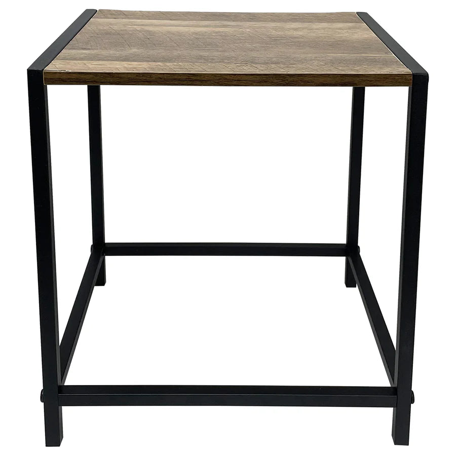 Walnut-finish Potplant Side Table 37cms