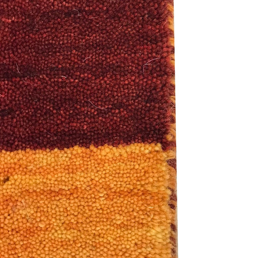 Warm Sunset Tone Handmade Woolen Rug