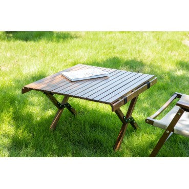 Waterproof Foldable Outdoor Camping Table - Light Brown