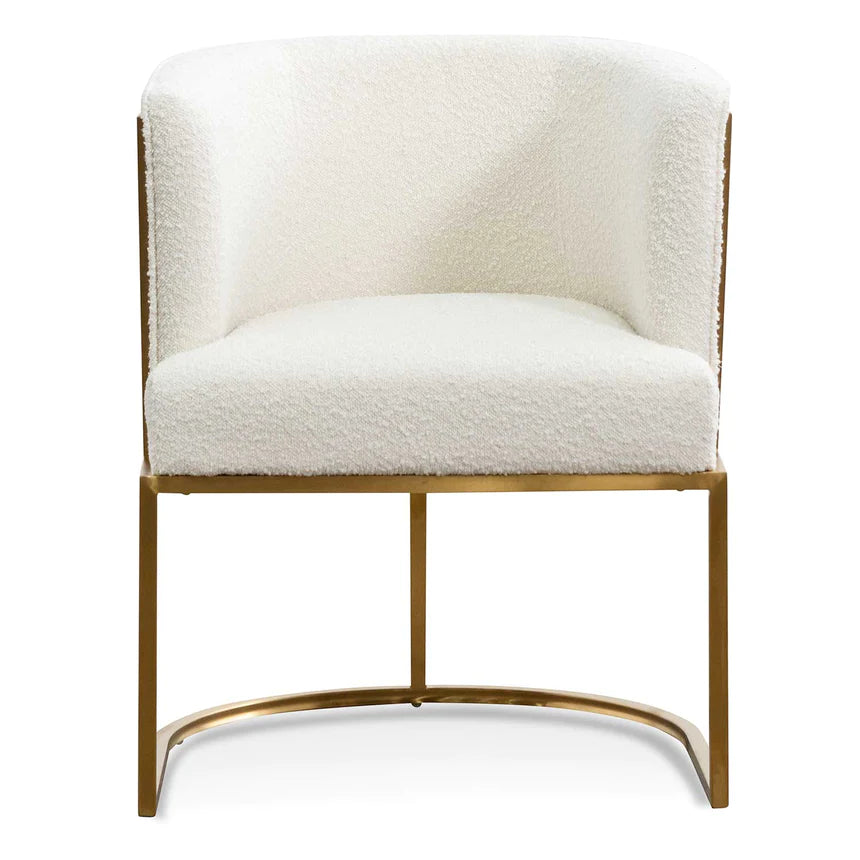 Web Structured Luxurious Lounge Chair - White