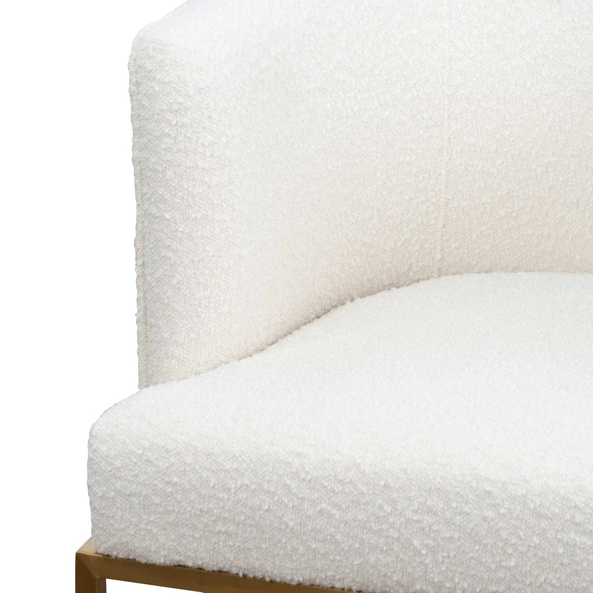 Web Structured Luxurious Lounge Chair - White