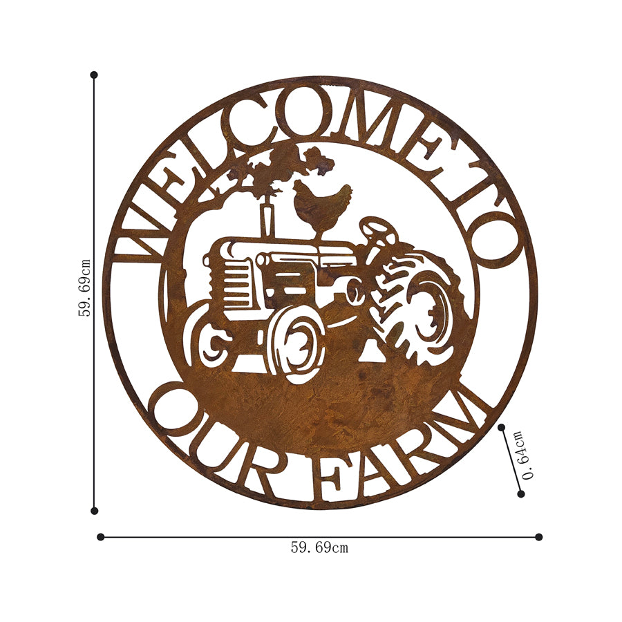 Welcome to Our Farm Laser-Cut Wall Art - 60cms