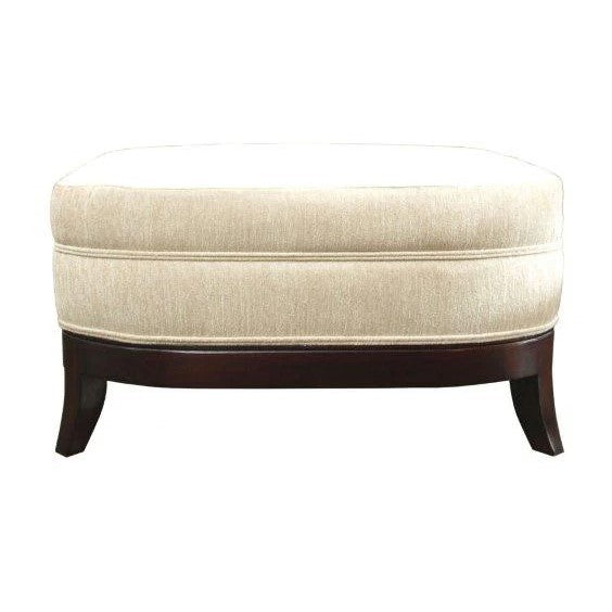 Western Charm Wooden Saloon Ottoman - Dark Mahogany