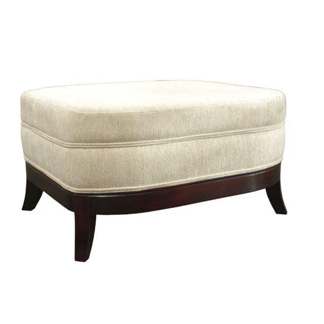 Western Charm Wooden Saloon Ottoman - Dark Mahogany