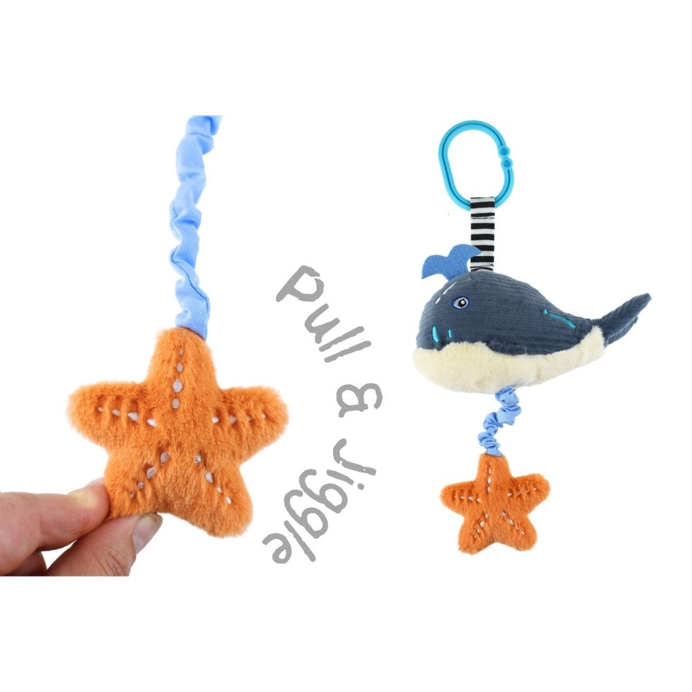 Whale Star Snaggy Baby Jiggler Toy