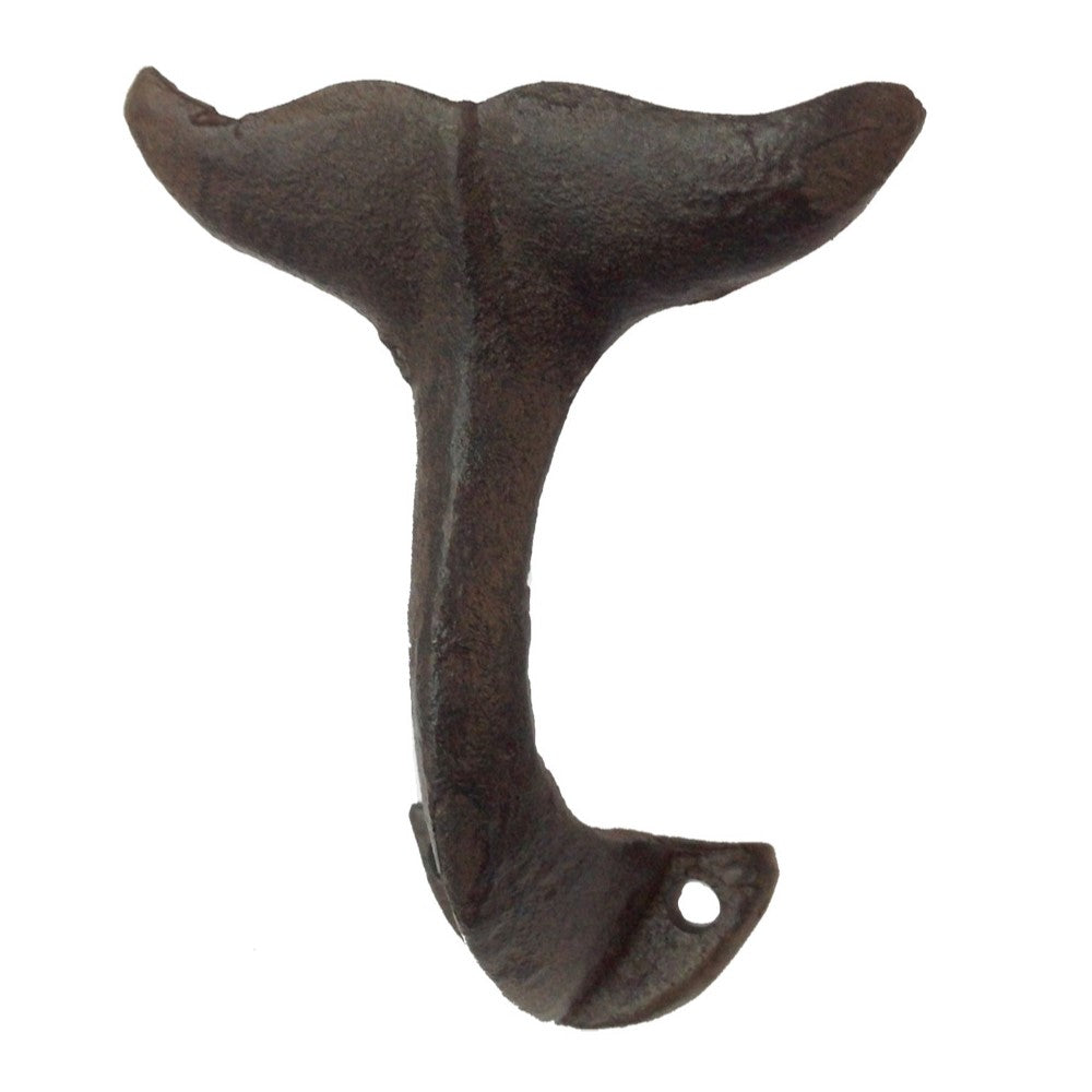 Whale Tail Cast Iron Wall Hanging Single Hook