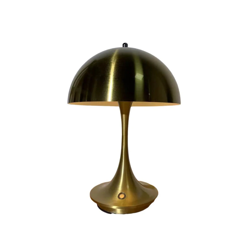 Whimsical Rechargeable Mushroom Lamp - Gold