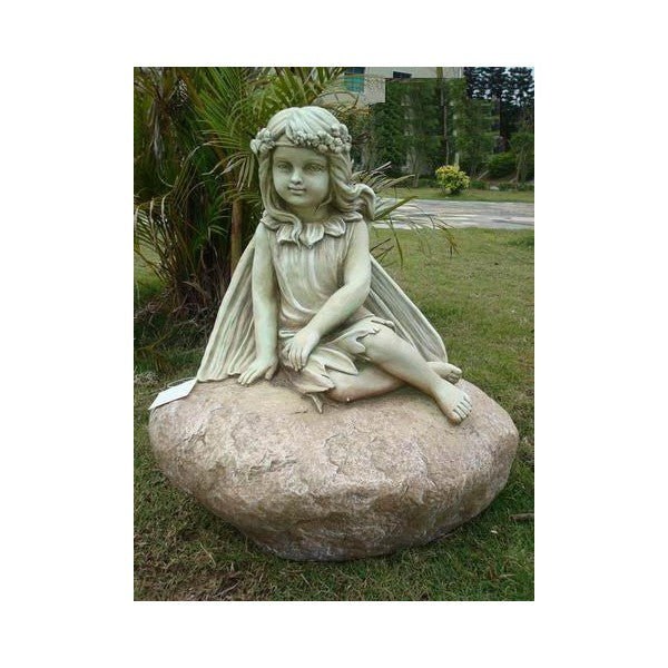 Whimsical Resting Fairy Garden Sculpture