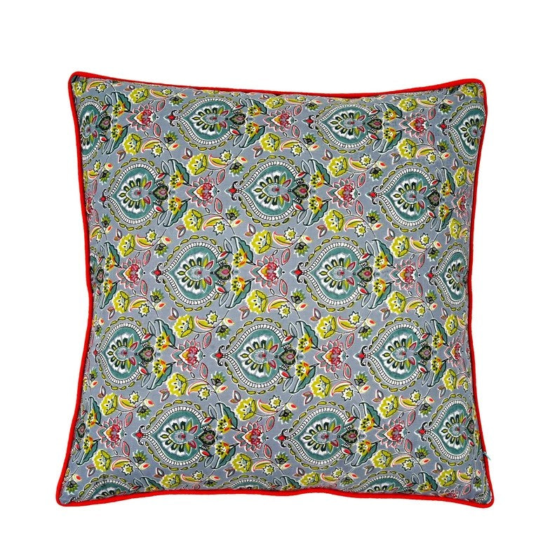 Whispers of Petals Cotton Cushion Cover 50 x 50cms - Grey