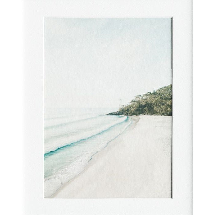 White Beach Mounted Print Wall Decor - 40x50cms