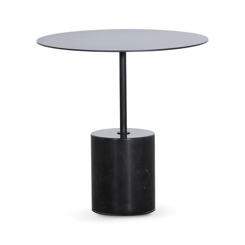 Whittled Woodside Short Side Table 40cms - Black