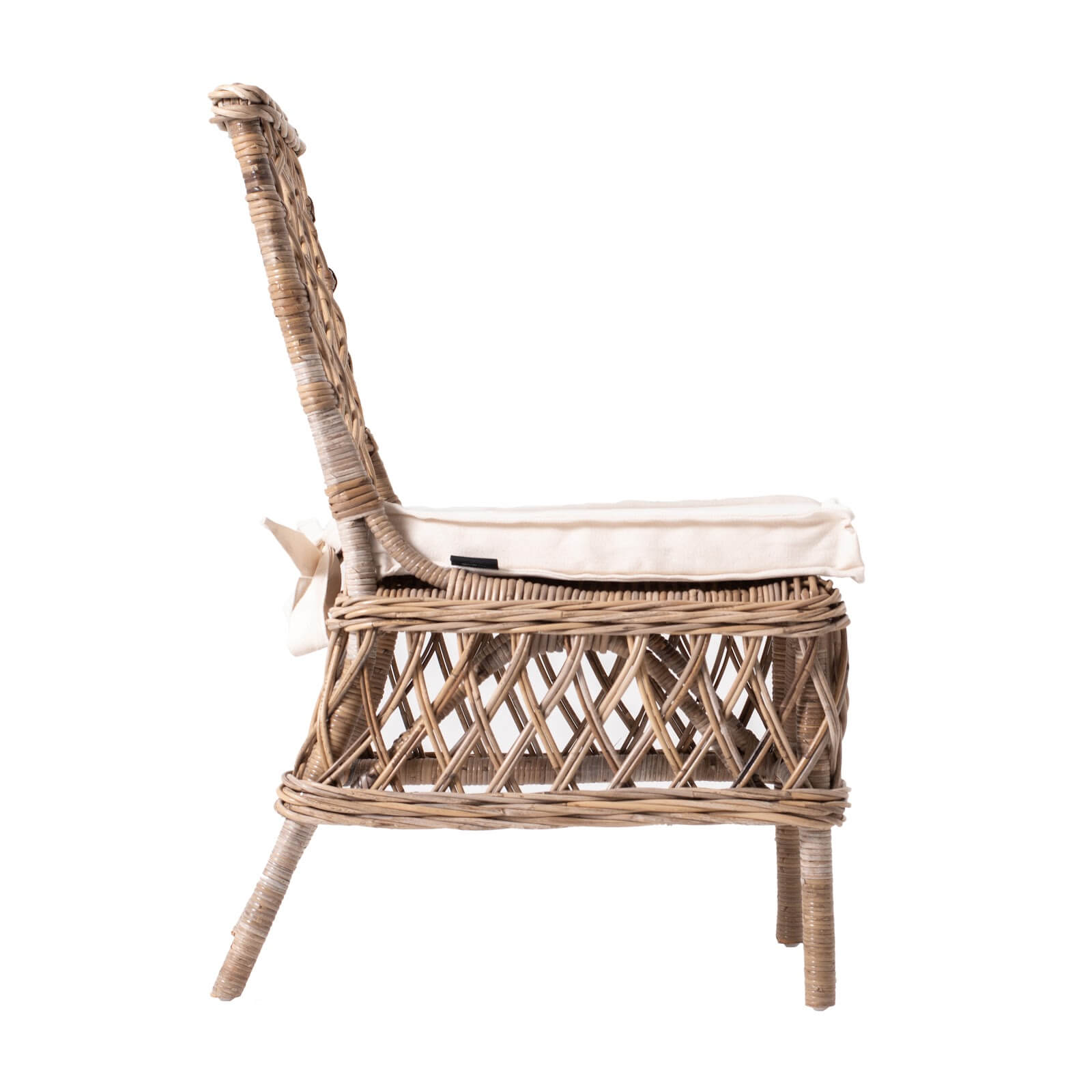 Wicker Haven Rattan Dining Armless Chair (Set of 2)