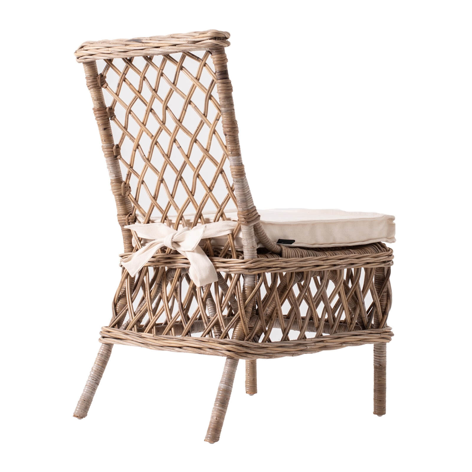 Wicker Haven Rattan Dining Armless Chair (Set of 2)