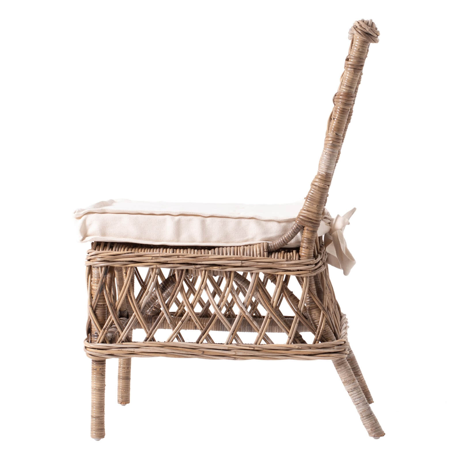 Wicker Haven Rattan Dining Armless Chair (Set of 2)